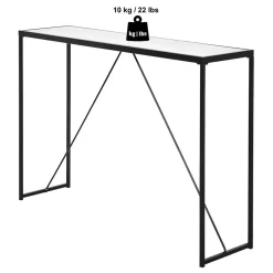 Wohnen Tische<Design Konsolentisch mit Schwarzglas Platte - Burano