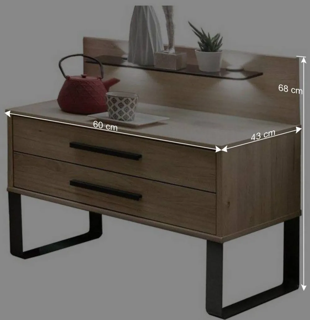 Wohnen Betten<Design Loft Bett mit Nachttischen - Licruva (dreiteilig)