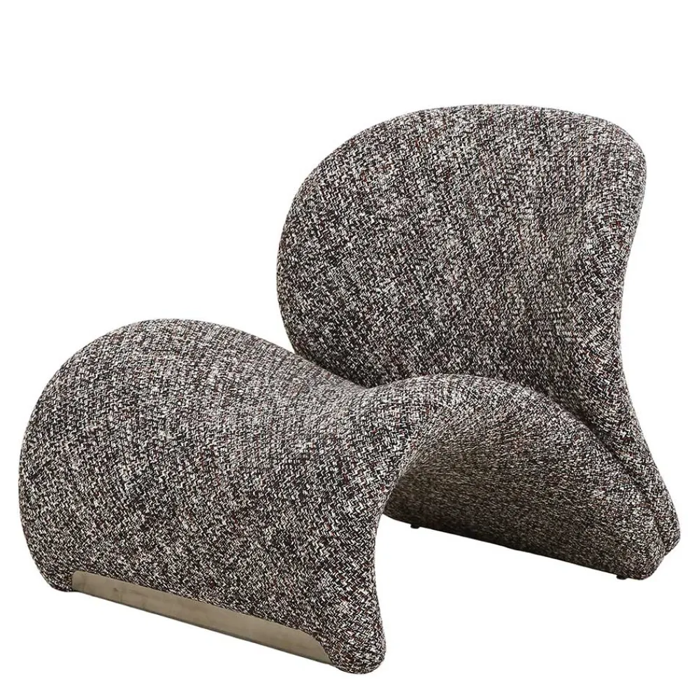Wohnen Sessel<Design Loungesessel in Dunkelbraun meliert - Sacalobra