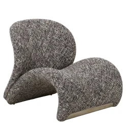 Wohnen Sessel<Design Loungesessel in Dunkelbraun meliert - Sacalobra
