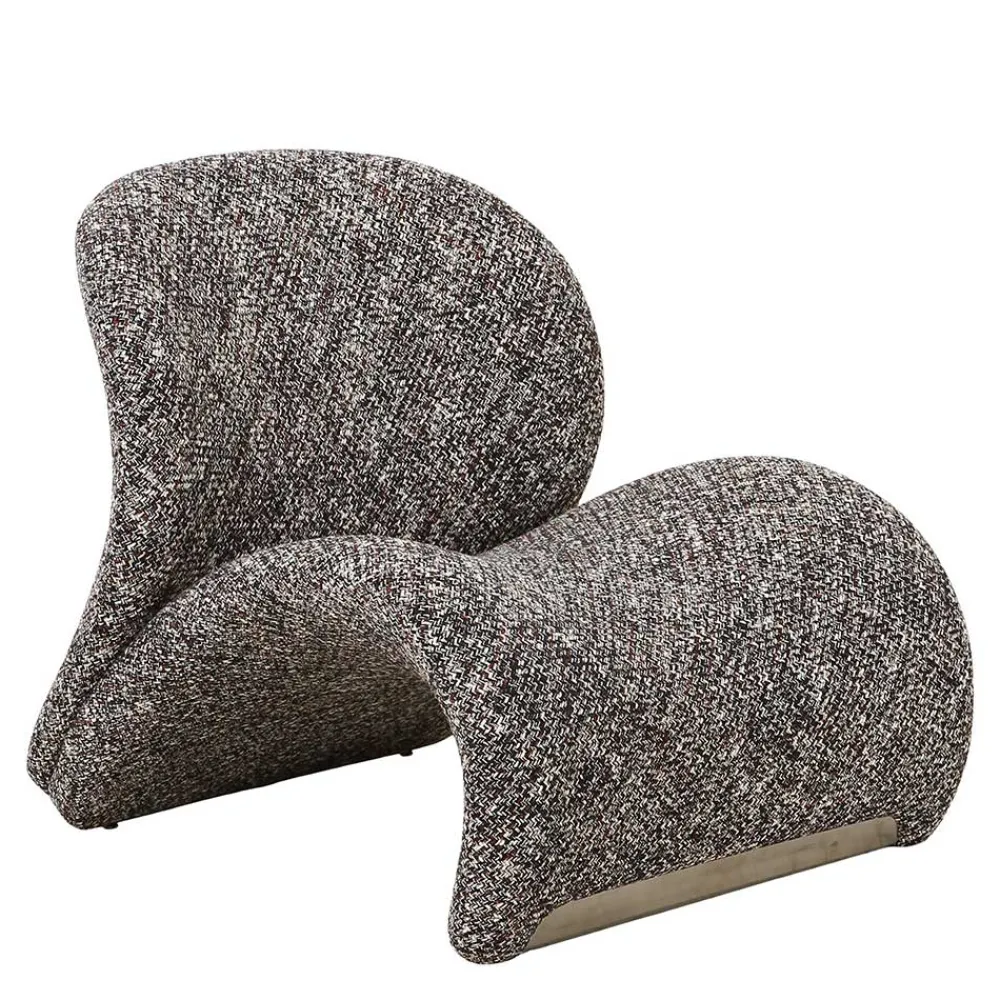 Wohnen Sessel<Design Loungesessel in Dunkelbraun meliert - Sacalobra
