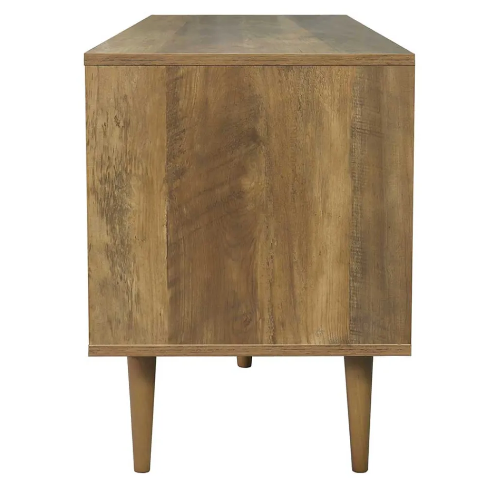Wohnen Tv & Hifi-Möbel|Lowboards<Design Lowboard für TV in Grau & Natur - Ascolano