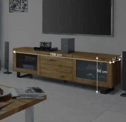 Wohnen Tv & Hifi-Möbel|Lowboards<Design Lowboard Manzey mit Glastüren