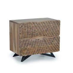 Wohnen Kommoden<Design Nachtkommode aus Massivholz - Merlan