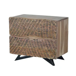 Wohnen Kommoden<Design Nachtkommode aus Massivholz - Merlan