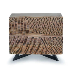 Wohnen Kommoden<Design Nachtkommode aus Massivholz - Merlan