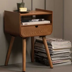 Wohnen Kommoden<Design Nachtkonsole im Holzlook Natur - Paytona