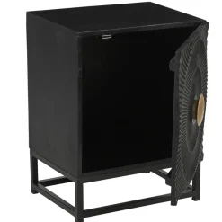 Wohnen Kommoden<Design Nachtschrank in Schwarz und Gold - Oglio