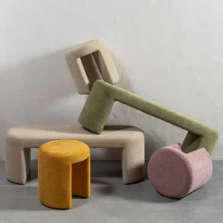 Wohnen Sitzbank<Design Polsterbank in Beige Chenille - Settings