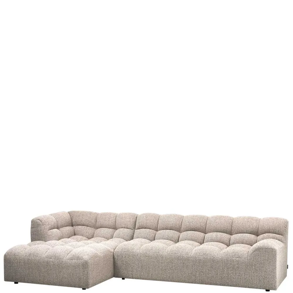 Wohnen Sofas<Design Polsterecke in Beigegrau meliert - Biatrore