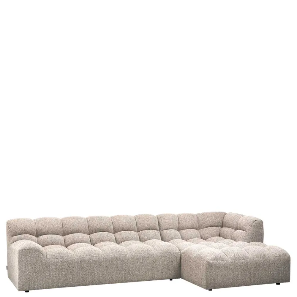 Wohnen Sofas<Design Polsterecke in Beigegrau meliert - Biatrore