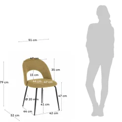 Wohnen Stühle<Design Polsterstühle in Gelb - Veneziana (4er Set)
