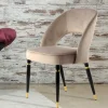 Wohnen Stühle<Design Polsterstühle in Taupe Samt - Vannah (2er Set)