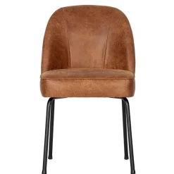 Wohnen Stühle<Design Recyclingleder Stuhl in Braun - Kegadamo (2er Set)