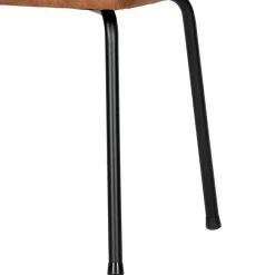 Wohnen Stühle<Design Recyclingleder Stuhl in Braun - Kegadamo (2er Set)
