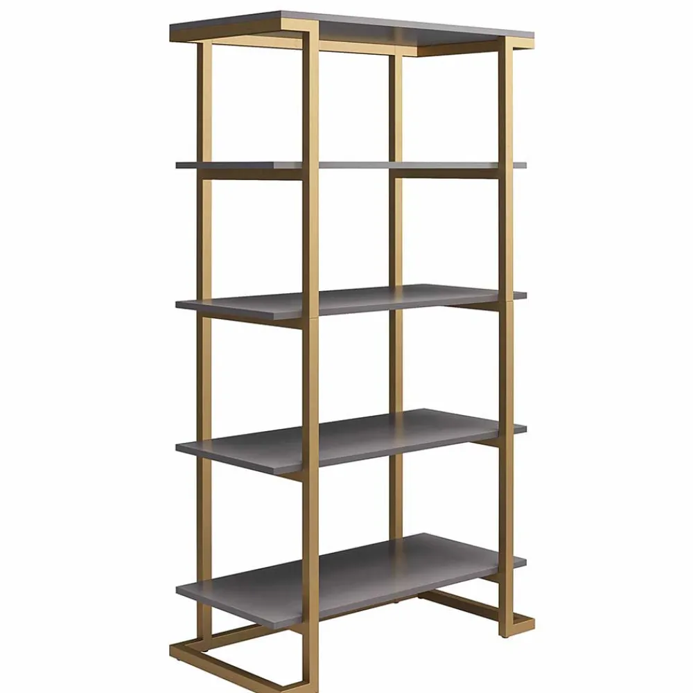 Wohnen Regale<Design Regal in Grau und Messing - Woman