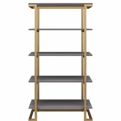 Wohnen Regale<Design Regal in Grau und Messing - Woman