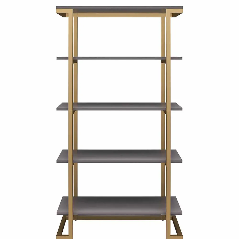 Wohnen Regale<Design Regal in Grau und Messing - Woman