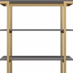 Wohnen Regale<Design Regal in Grau und Messing - Woman