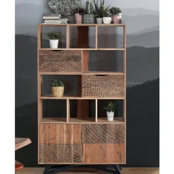 Wohnen Regale<Design Regal mit Türen und Schubladen - Merlan