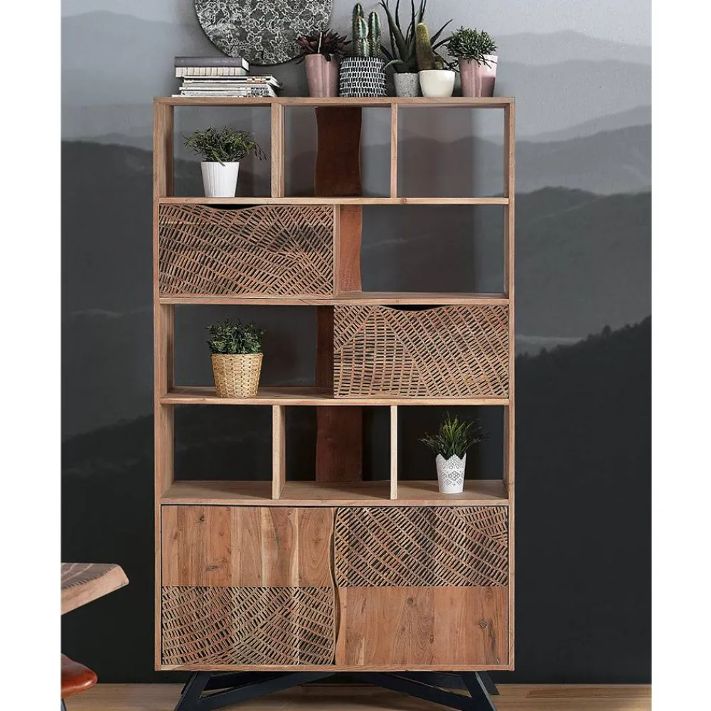 Wohnen Regale<Design Regal mit Türen und Schubladen - Merlan
