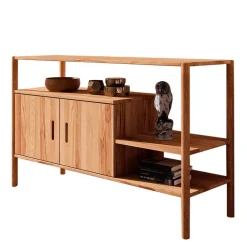 Wohnen Regale<Design Regal mit zwei Fächern & Türen - Indrya