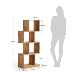 Wohnen Regale<Design Regal Vilarila aus Recyclingholz Teak