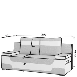 Wohnen Betten|Sofas<Design Samtsofa mit Bonell Federkern - Ceyman