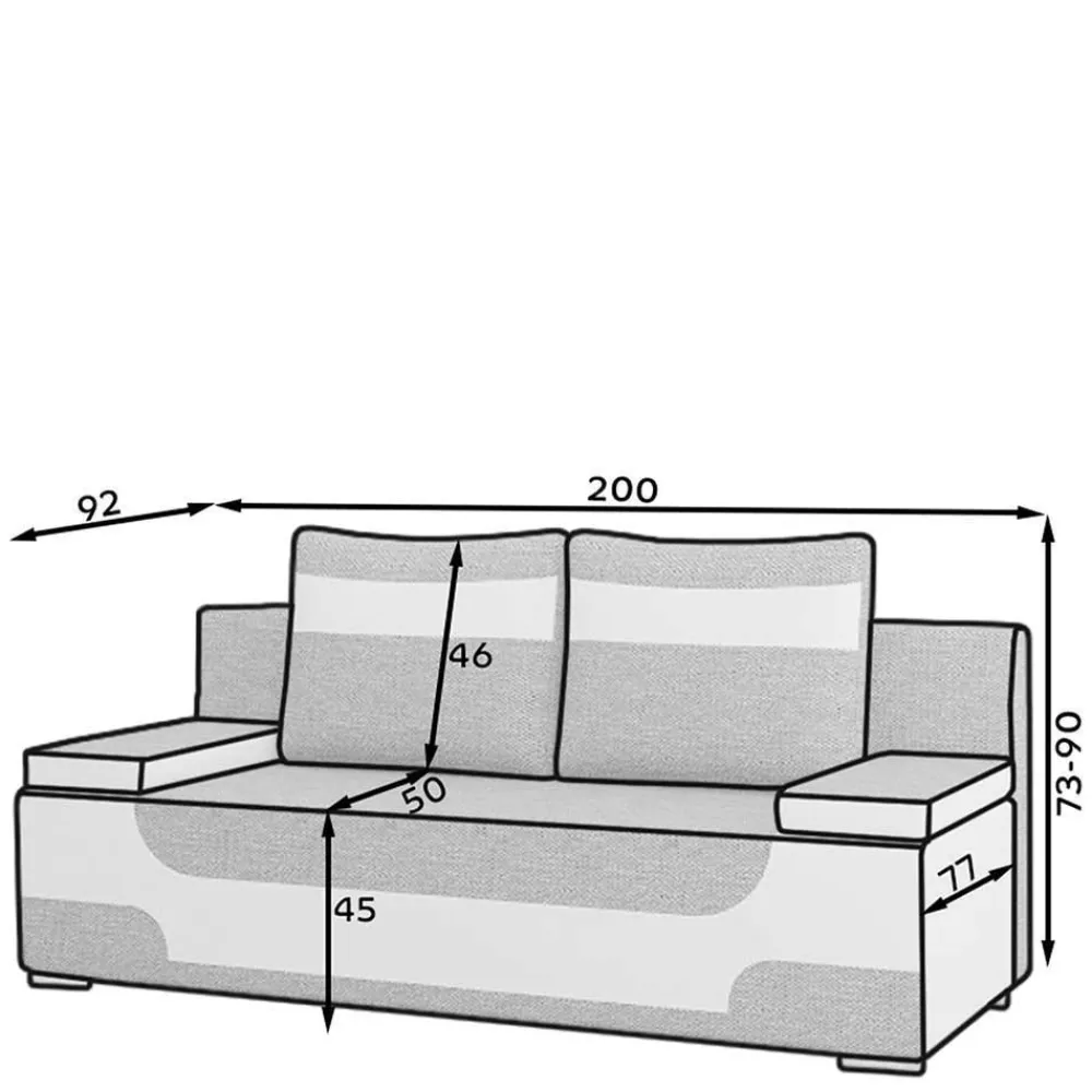 Wohnen Betten|Sofas<Design Samtsofa mit Bonell Federkern - Ceyman