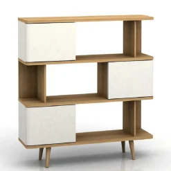 Wohnen Regale<Design Scandi Standregal mit 3 Türen - Jendren I