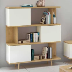 Wohnen Regale<Design Scandi Standregal mit 3 Türen - Jendren I