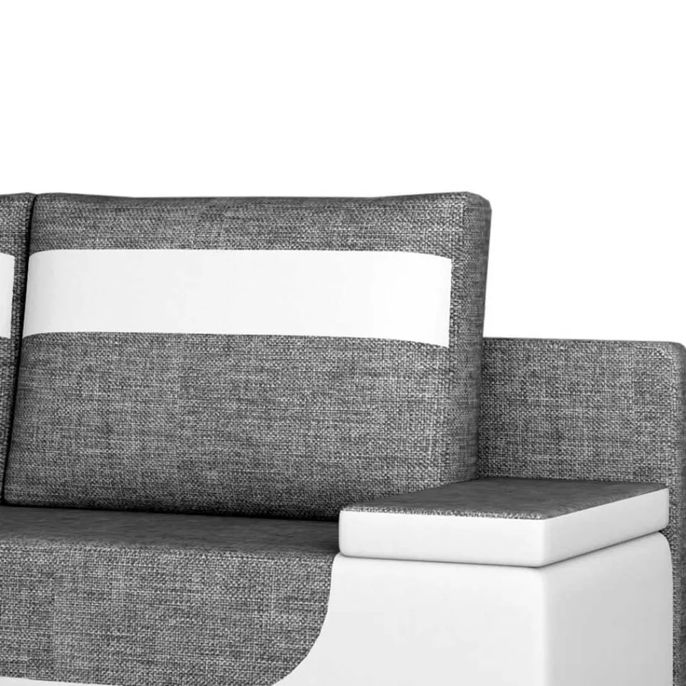 Wohnen Sofas<Design Schlafcouch aus Stoff und Kunstleder - Diadora