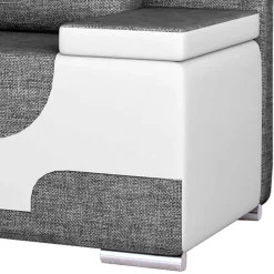 Wohnen Sofas<Design Schlafcouch aus Stoff und Kunstleder - Diadora