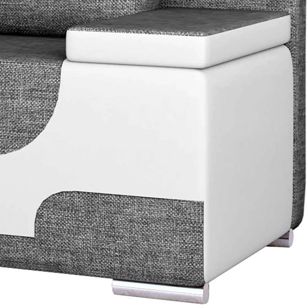 Wohnen Sofas<Design Schlafcouch aus Stoff und Kunstleder - Diadora