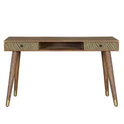 Wohnen Tische<Design Schreibtisch aus Mangoholz und Metall - Filurina