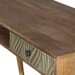 Wohnen Tische<Design Schreibtisch aus Mangoholz und Metall - Filurina