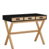 Wohnen Tische<Design Schreibtisch in Schwarz und Kiefer Natur - Adios
