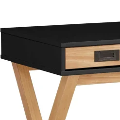 Wohnen Tische<Design Schreibtisch in Schwarz und Kiefer Natur - Adios