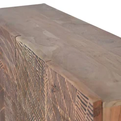 Wohnen Sideboards<Design Sideboard aus Akazienholz mit Schnitzerei - Merlan