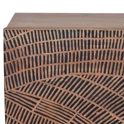 Wohnen Sideboards<Design Sideboard aus Akazienholz mit Schnitzerei - Merlan