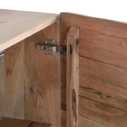 Wohnen Sideboards<Design Sideboard aus Akazienholz mit Schnitzerei - Merlan