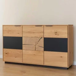 Wohnen Sideboards<Design Sideboard aus Eiche und Glas - Masicuri