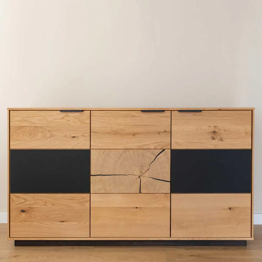 Wohnen Sideboards<Design Sideboard aus Eiche und Glas - Masicuri