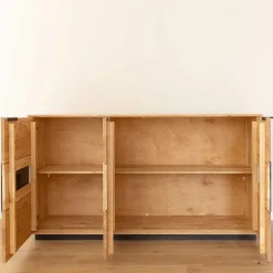 Wohnen Sideboards<Design Sideboard aus Eiche und Glas - Masicuri