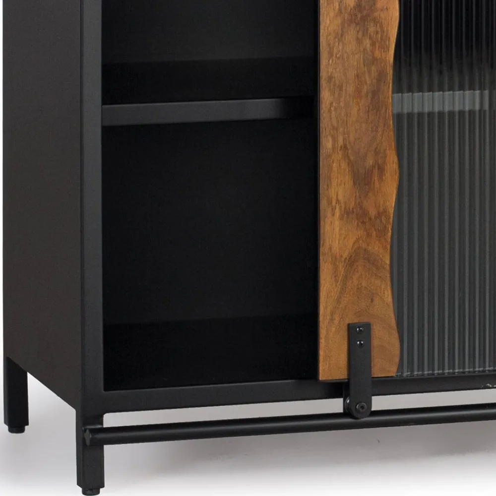 Wohnen Sideboards<Design Sideboard aus Mangoholz und Metall - Aglia