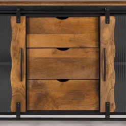 Wohnen Sideboards<Design Sideboard aus Mangoholz und Metall - Aglia