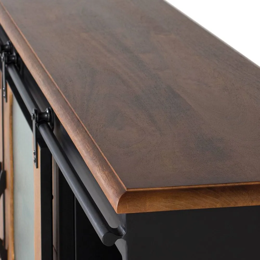 Wohnen Sideboards<Design Sideboard aus Mangoholz und Metall - Aglia