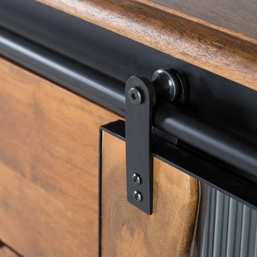 Wohnen Sideboards<Design Sideboard aus Mangoholz und Metall - Aglia