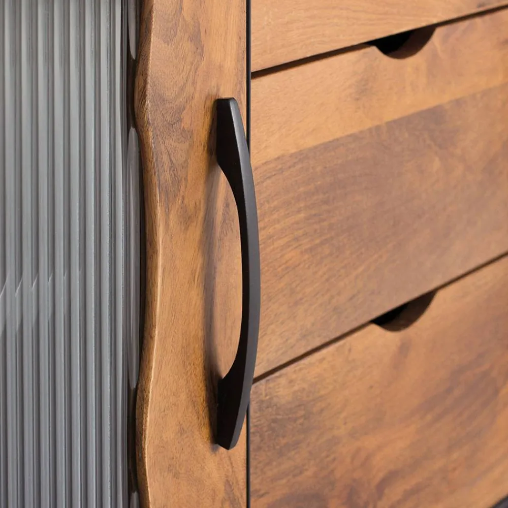 Wohnen Sideboards<Design Sideboard aus Mangoholz und Metall - Aglia