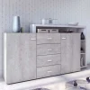 Wohnen Sideboards<Design Sideboard in Beton Optik & Weiß - Venatio